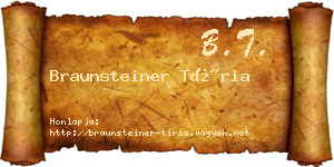 Braunsteiner Tíria névjegykártya
